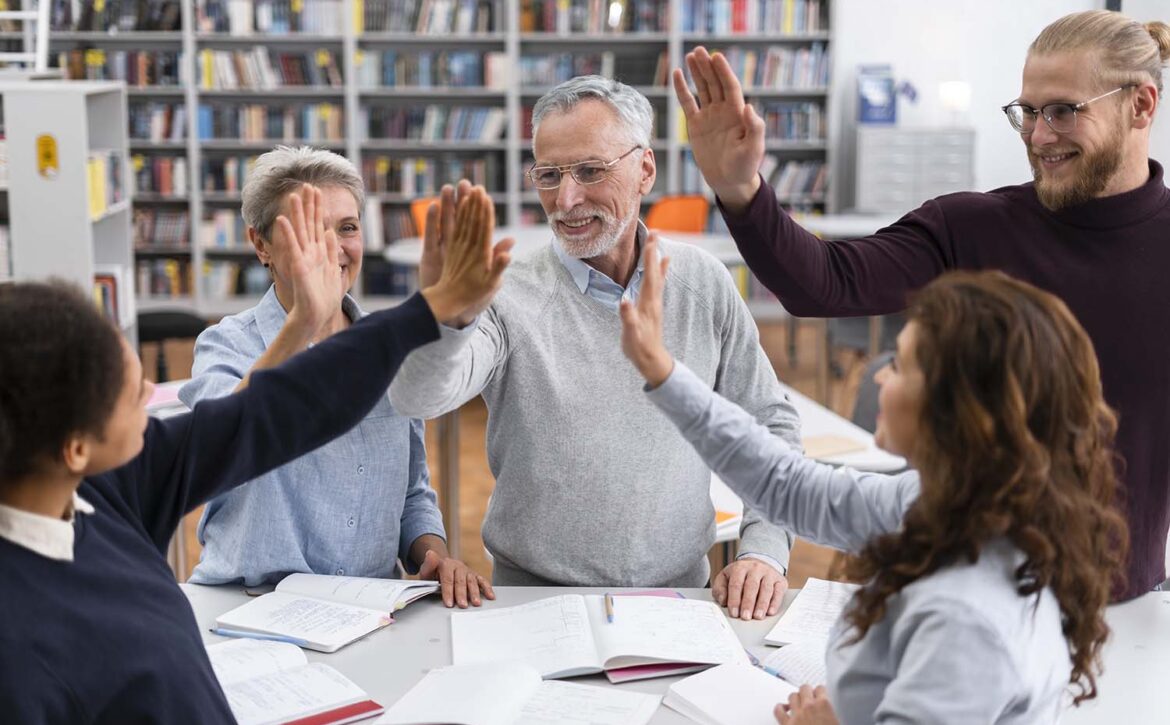 small_people-high-five-library-close-up